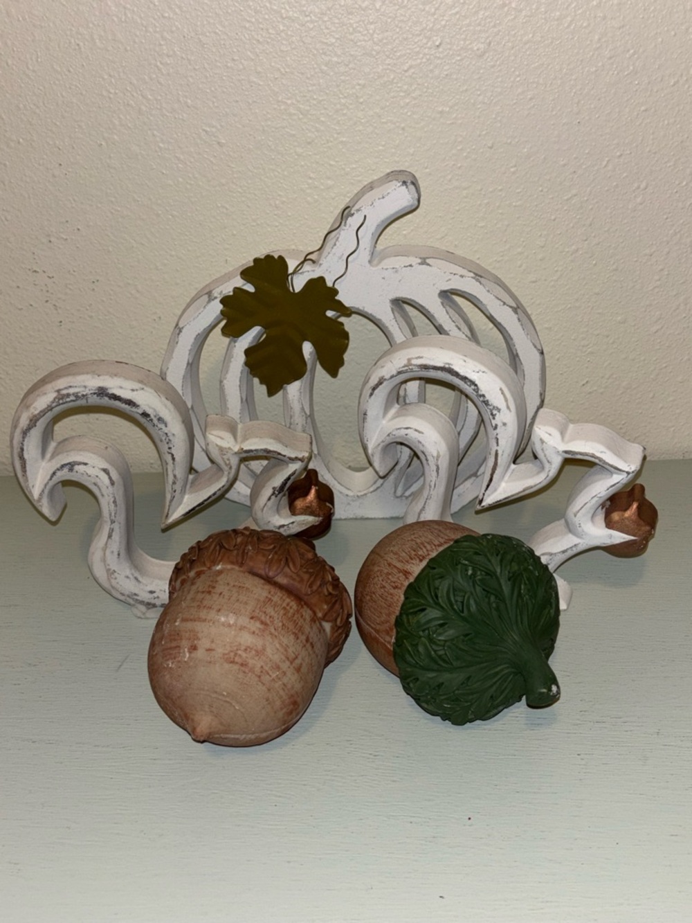 Fall Themed Pumpkin, Squirrel, and Acorn Decor